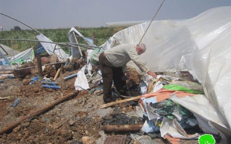 الاحتلال يهدم ” أكشاك” لبيع الخضار في الأغوار الشمالية