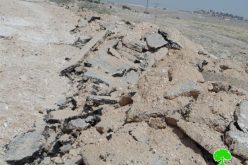الاحتلال يجرف طريق معبد بطول (800م) شرق بلدة يطا / محافظة الخليل