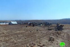 هدم عدداً من الخيام وحظائر الماشية في منطقتي  البقعة والطيبة / محافظة رام الله