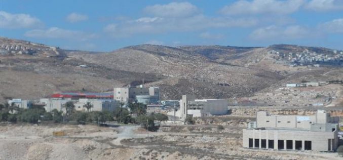 المنطقة الصناعية الاستعمارية ” بنيامين” مصدر لتلوث البيئة الفلسطينية