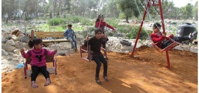 Israel targets a newly established public park in Qaffin village, Tulkarem Governorate