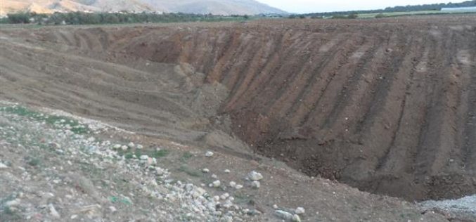 The Israeli occupation demolishes a water pool in Jiftlik area