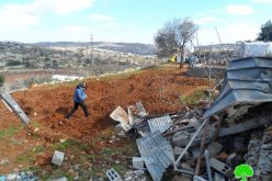 The Israeli occupation demolishes a agricultural structure in Hebron