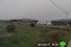 إخطار بوقف البناء في قرية شوفة / محافظة طولكرم