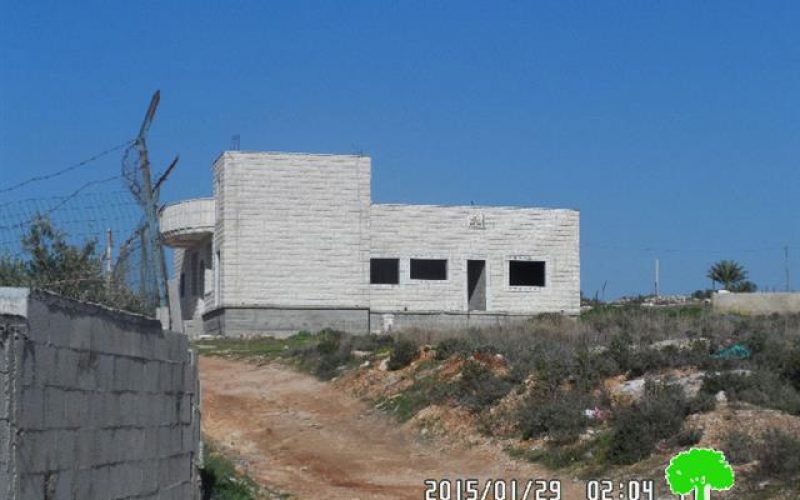 Stop-work orders on 12 residences in the village of Khrintha in Ramallah