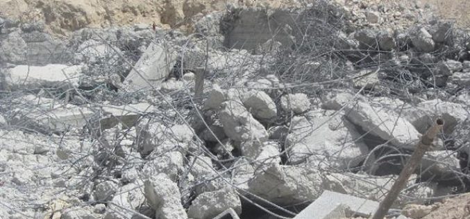 Demolition of a four story building in the Jerusalem neighborhood of Wad al-Jouz