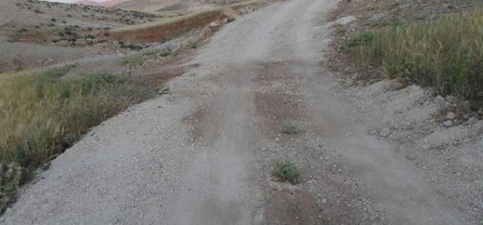 A final demolition order on a road in the Hebron village of Yatta