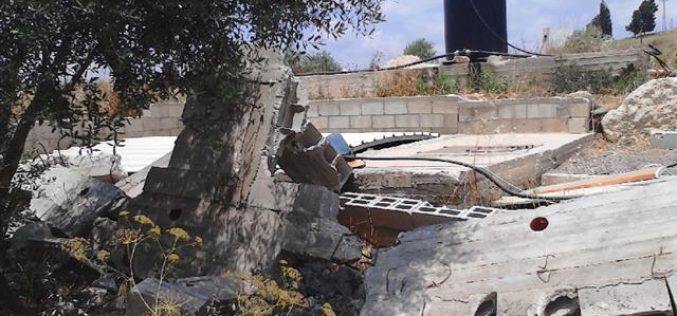 Demolition of a agricultural room in the Jenin village of Rummana