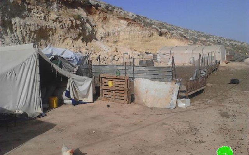 Stop-work orders in Nablus Khirbet of Al-Taweel