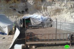 إخطارات بوقف البناء تطال عائلتين في خربة الطويل / محافظة نابلس