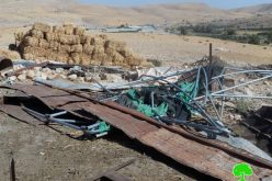 Demolition of structures in the Tubas area of Buseila Al Tahta
