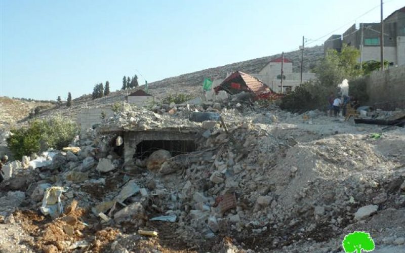 The Israeli occupation demolishes the residence of Abu Al-Hayja family in Jenin governorate