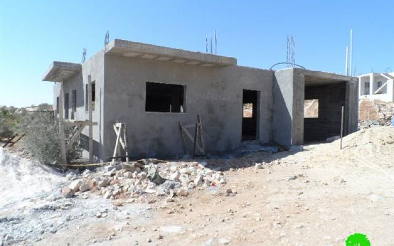 Stop-work order on a residence in the Hebron village of Yatta