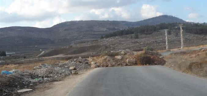 The Israeli occupation close the main road of Aorta village
