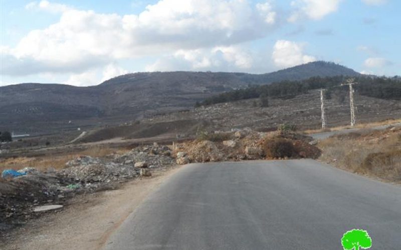 The Israeli occupation close the main road of Aorta village