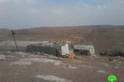 Stop-work orders on four residences in the Yatta hamlet of Al-Majaz