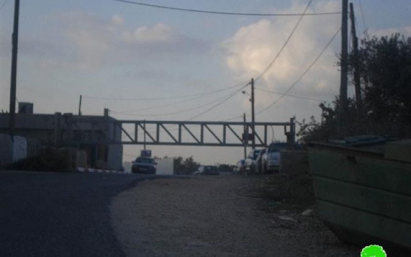 Closing the southern entrance of Kifl Haris village of Salfit