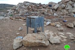 The occupation forces demolish agricultural structures in Hebron