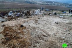 The Israeli Occupation Forces demolish structures and confiscate solar panels from Ad-Dhahiriya town
