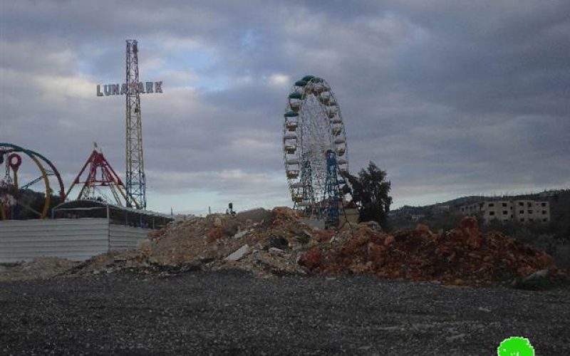 The Israeli Occupation Forces seal off the entrance of Odla village by earth mounds