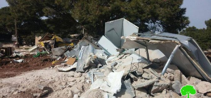 The Israeli Occupation Forces demolish Bedouin residences funded by EU