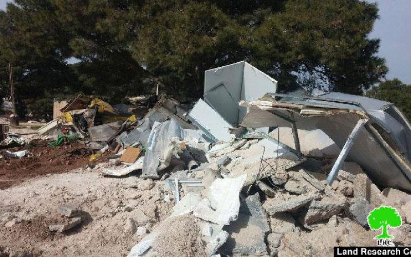 The Israeli Occupation Forces demolish Bedouin residences funded by EU