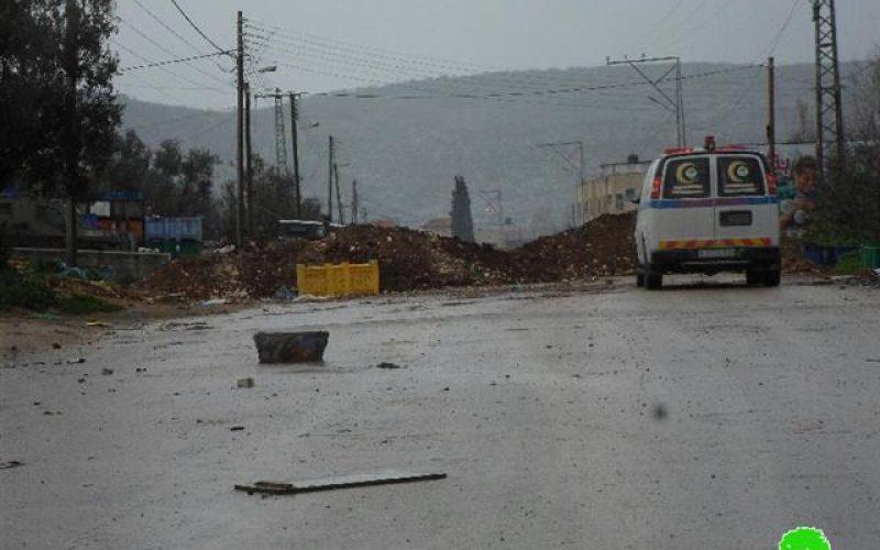 The Israeli Occupation Forces seal off all entrances of Qabatiya village in Jenin