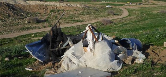 Established by the EU, the Israeli Occupation Forces demolish 33 structures in Tubas governorate