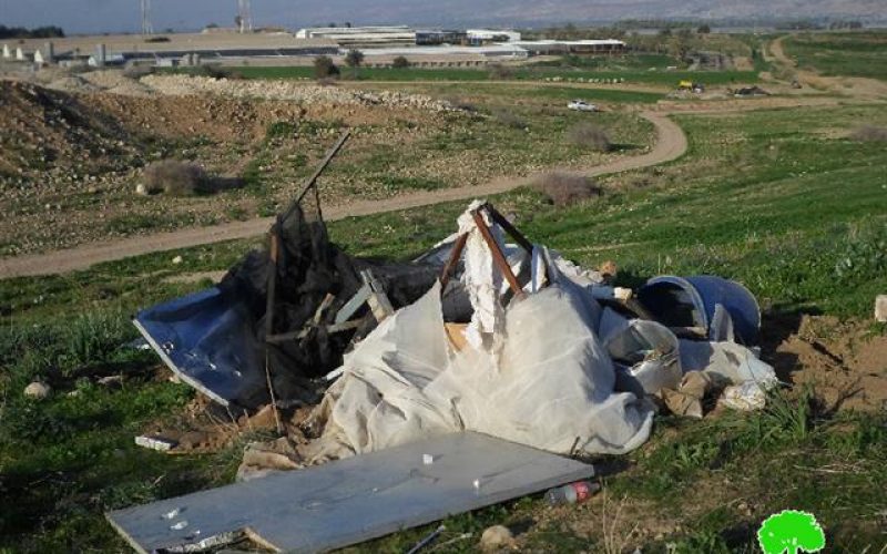 Established by the EU, the Israeli Occupation Forces demolish 33 structures in Tubas governorate