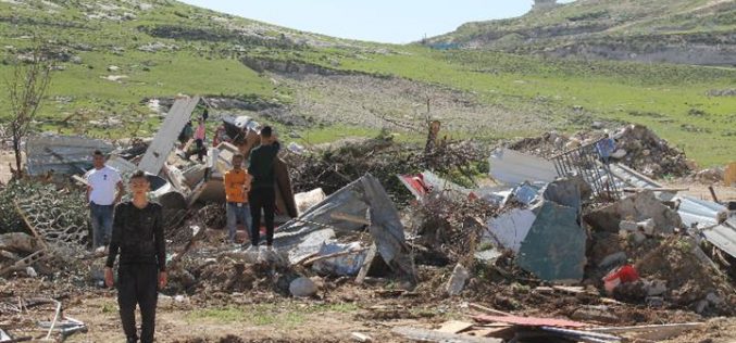 The Israeli Occupation Forces carry out a demolition and ravaging campaign in Al-Isawiya town