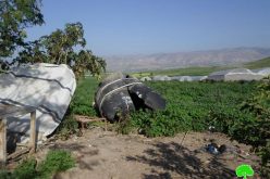 For the second time in a month, the occupation forces demolish structures in Khirbet Al-Farisiya