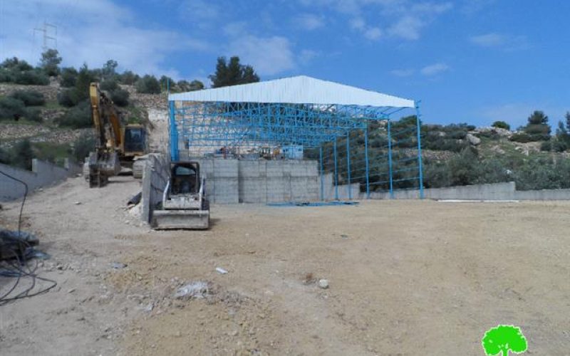 Stop-work order on a machineries yard in Hebron