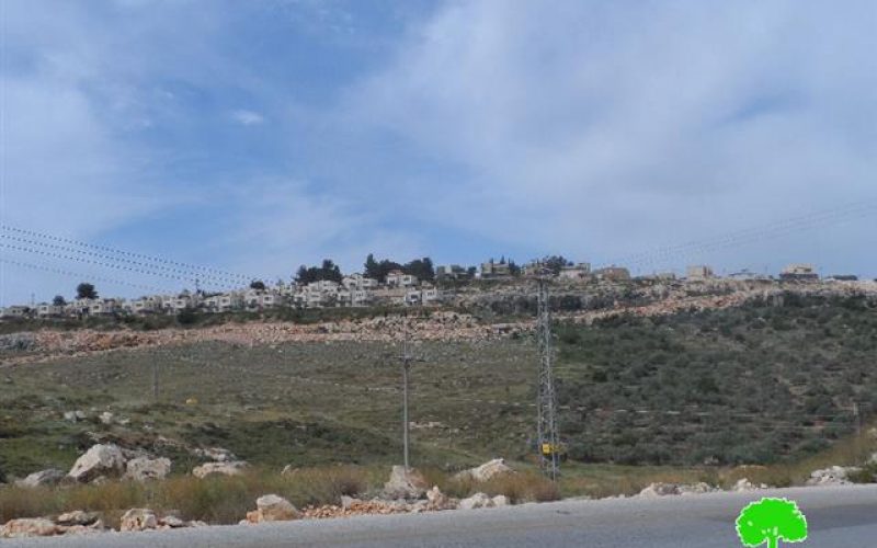 Expansion works on Kiryat Netafim colon, west Salfit governorate
