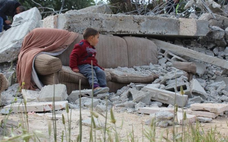 Just before dawn, Israeli bulldozers demolished three Palestinian homes in Al Walajeh village northwest of Bethlehem