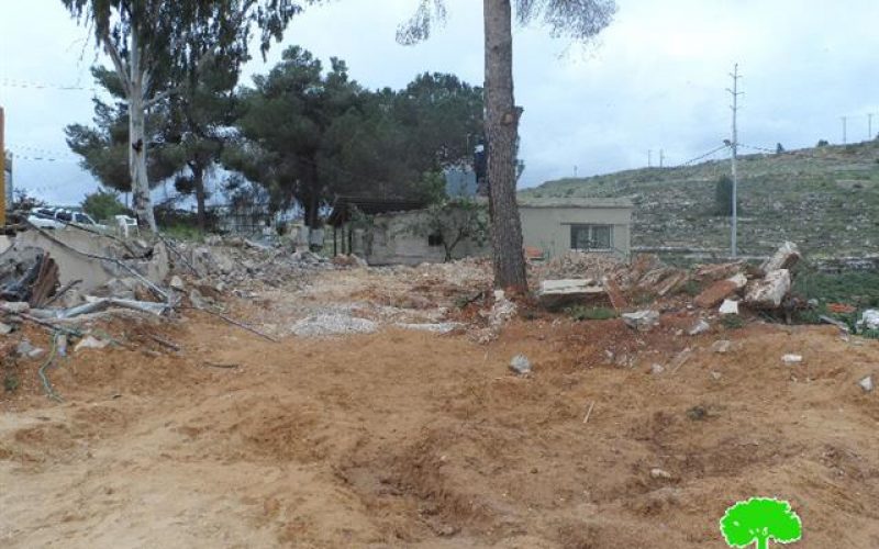 Israeli Occupation Forces demolish a park in the Nablus village of Zatara