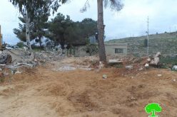 جيش الاحتلال الإسرائيلي يهدم منتزه في قرية زعترا بمحافظة نابلس
