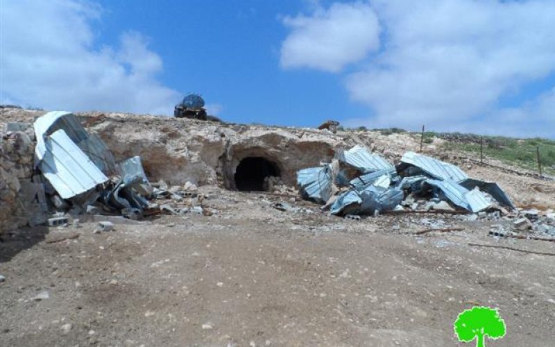 Israeli Occupation Forces demolish agricultural structure in Al-Tabban hamlet