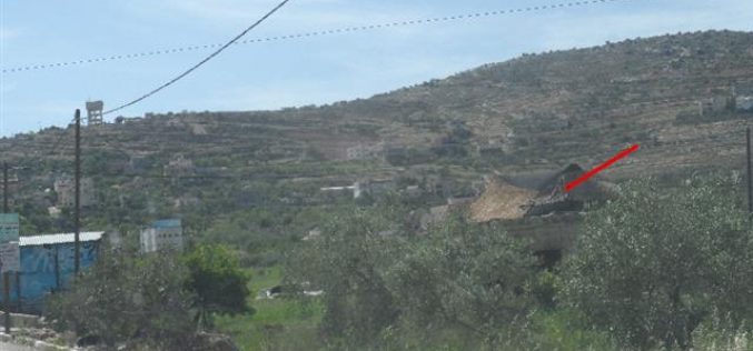 Israeli Occupation Forces transfer a house into a military base in Nablus