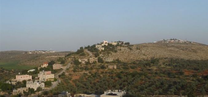 الاحتلال يصدر إخطاراً عسكرياً بتمديد سريان مصادرة 3 دونم من أراضي من قرية جالود بهدف شق طريق استيطاني