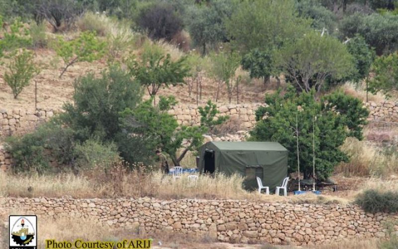 Military Observation Tent installed on Al-Khader Town lands