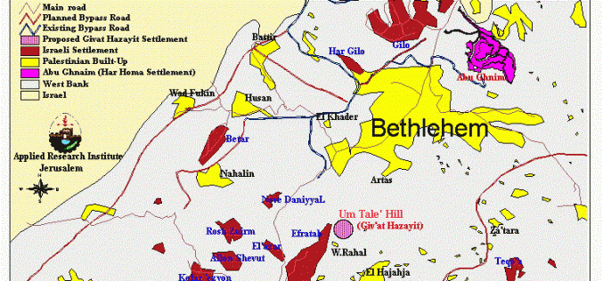 A New Israeli Colony in the Southern Vicinity of Bethlehem <br> Givat Hazayit (Um Tale’ Hill)