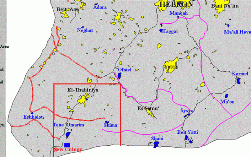 Belt of Israeli settlements Bounded the Southern Vicinity of the West Bank