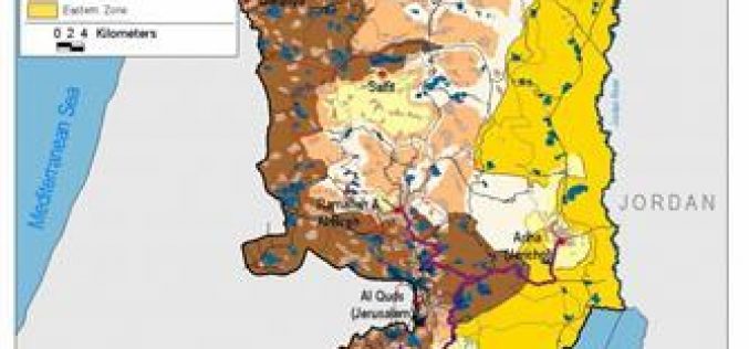 The Israeli Security Zones make up 45.25% of the West Bank Including 158 Israeli Settlements