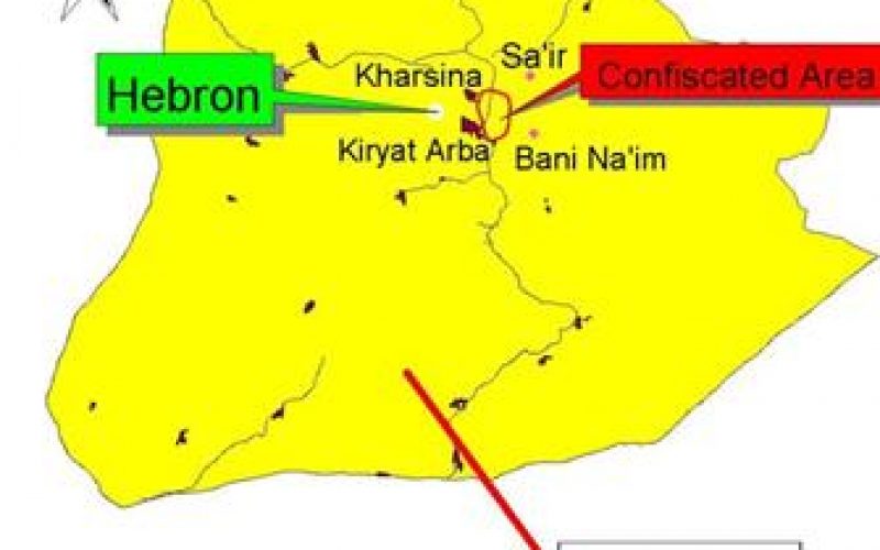 The Confiscation of 3,000 Dunums for the Expansion of Kiryat Arba’ and Kharsina Colonies in Hebron Governorate