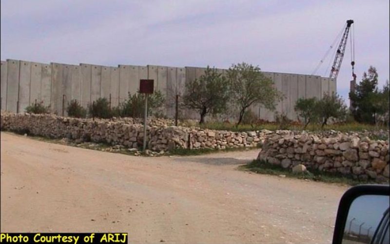Installation of Wall blocks at Bethlehem Northern entrance