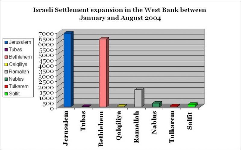 The Israeli Colonization Activities in the West Bank and the Gaza Strip During 2004