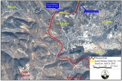 The Israeli Segregation Wall hits Al-Khader village lands