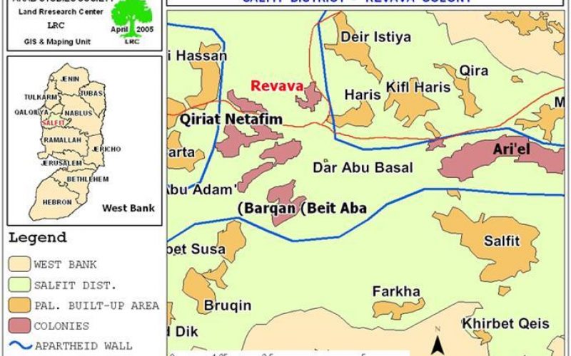 The enlargement of Revava settlement over lands seized from Deir Istiya village !!!