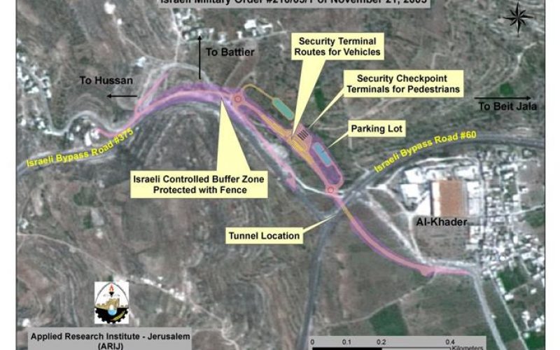 Israel started with digging the Tunnel on the entrance of Al Khader Village, West of Bethlehem !!!