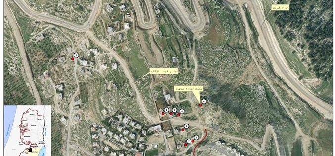 اخطارات بالهدم و وقف البناء لسكان منطقة جبل الديك و اسكان الروم في مدينة بيت ساحور